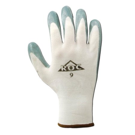 Magid ROC GP561 White 100 Nylon Gloves with DoubleLayer Foam Nitrile Palm Coating, 12PK GP561-11